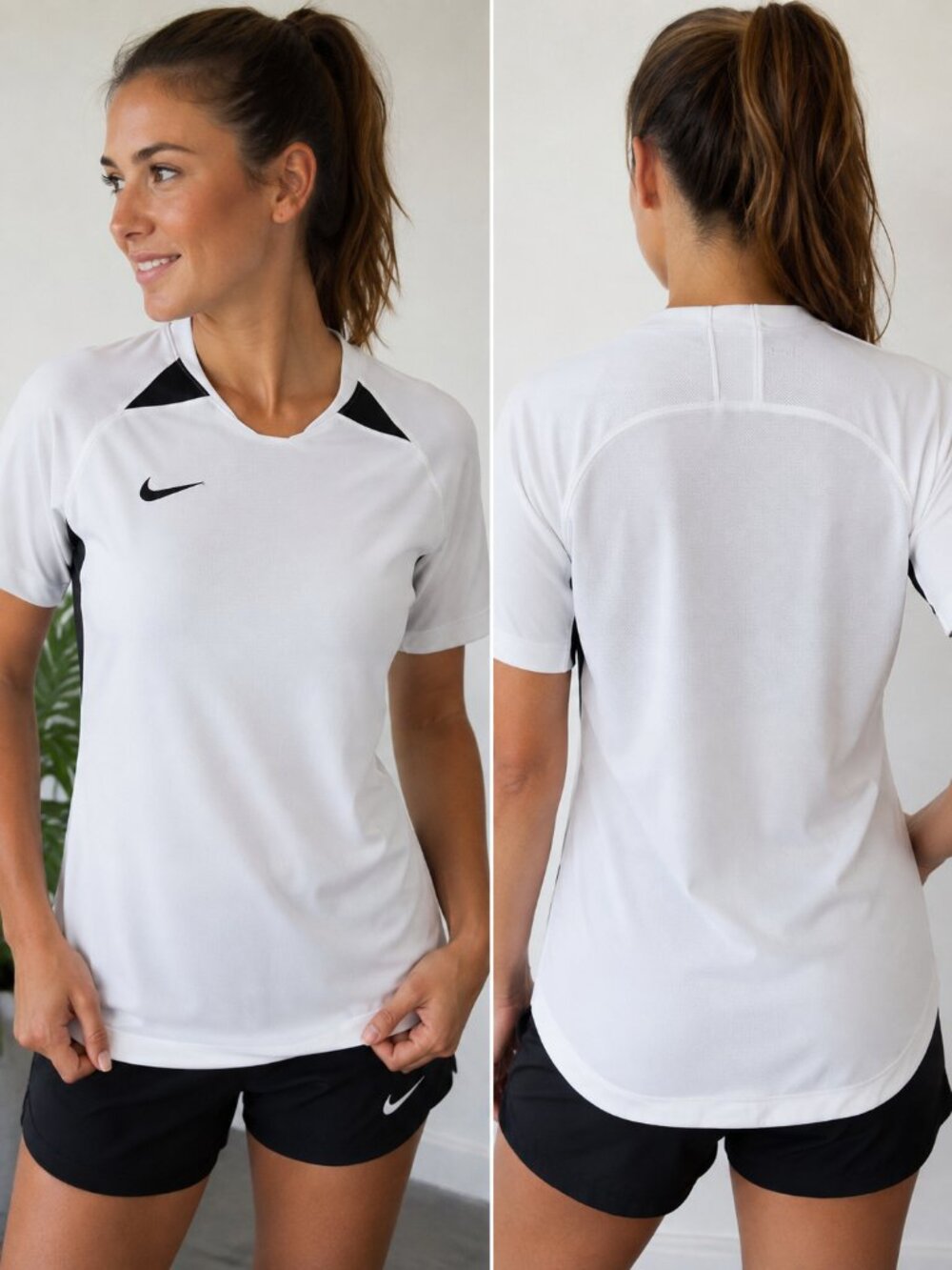 Nike Dri-FIT Soccer Training Jersey White Black Women's Medium NWT Athletic Top